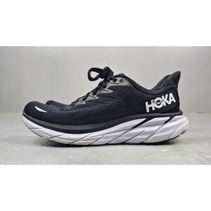 HOKA Z3228 Clifton 8 Running Shoes Womens 9B Black Athletic Walking Shoes